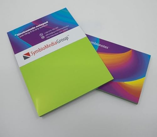 Papel autoadhesivo electrostático para notas, verde, 100 x 190 mm, 100 hojas, se adhiere a todas las superficies sin imanes, pines o pegamento, grandes notas adhesivas estáticas