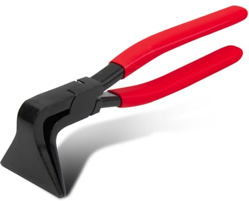 Pinza Piegatrice a 90 Gradi, Pinzas Piega Lamiera con Manico Antiscivolo, Larghezza Ganascia 60 mm per Piegare e Lisciare Lamiere, Rosso