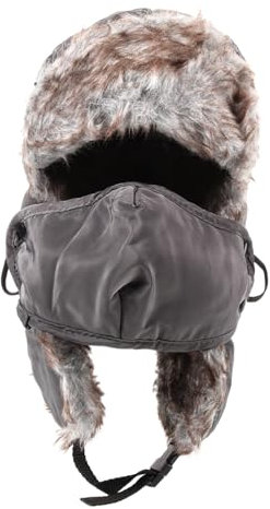 Amosfun 2stücke Herren Wintermütze Mit Ohrenschutz Warme Und Dicke Skihaube Für Outdoor-aktivitäten Gefüttert Mit Kunstfell Für Kalte Tage