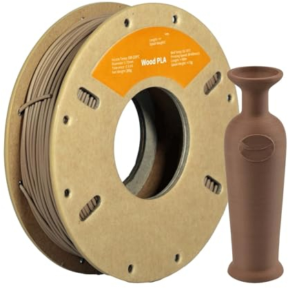 WDZHI 200G Holz PLA Filament 1,75mm ±0,03mm for FDM 3D Drucker und Stift Hohe Qualität Blasenfrei Schneller Versand (Color : Deep Wood Filament)