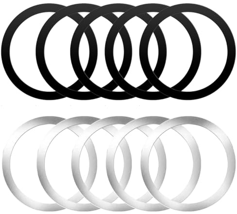 Visxcnu 10 Pezzi, Anello Universale,Compatibile con Anello 360, Anello Adattatore Magnetico da Attaccare al Supporto e Accessori, Compatibile con iPhone 15 14 13, Galaxy S23 S22 S21etc