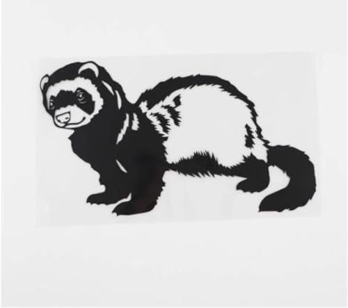 ROMOER Autoaufkleber Und Abziehbilder, 16,3 cm X 9,8 cm, Tiere, Vinyl-Autoaufkleber, Schwarz/Silber (2 Stück)