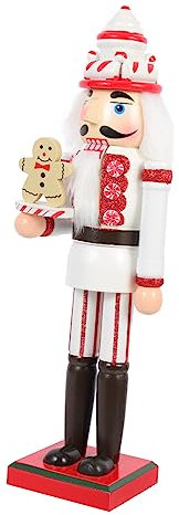 OFFSCH Casse-Noisettes Bois De Noël Cadeau Créatif Décoration Bureau Marionnette Ornement Noël Traditionnel Bois Intérieur Fête Anniversaire Mariage Saint-Valentin