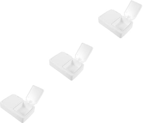 Parliky 3st Kosmetische Baumwollbox Behälter Für Make-up-Pads Kosmetik-Organizer Aus Acryl Organizer Für Wattepadspender Reisebehälter Für Toilettenartikel Zahnseidebehälter Plastik Weiß