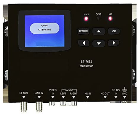 KOROBIE Buscador de satélite, medidor de señal, Buscador de Estrellas del modulador ST-7632DVB-C DVB-T ISDB-T para Ajustar la Antena parabólica de TV