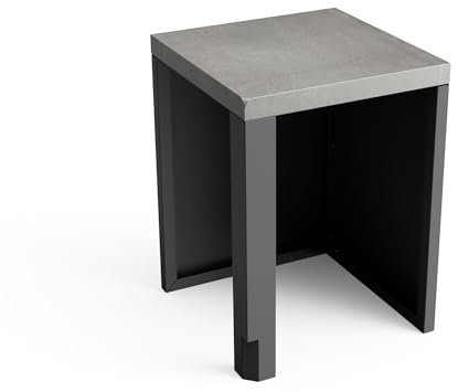 TUOZI - Módulo de esquina KITAWAY (forma cuadrada) para Barbacoa de Obra Prefabricada (Gris - 63 x 63 x 63 cm) - Uso en Exteriores