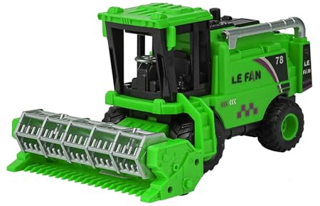 Lixstyea Combine Harvester Toys Durable - Realistic Combination Harvester, Simulating Wheat Cutting Scenes, Multi Joint Movable Farm Toys, Green