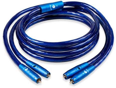 BOAACOUSTIC JIB Cavo RCA Audio Alta Qualità Hifi Cavi RCA Audio Cable Cavo Cinch stereo 2 x 2 Cinch per collegare i lettori CD agli amplificatori,con connettori placcati oro 1m