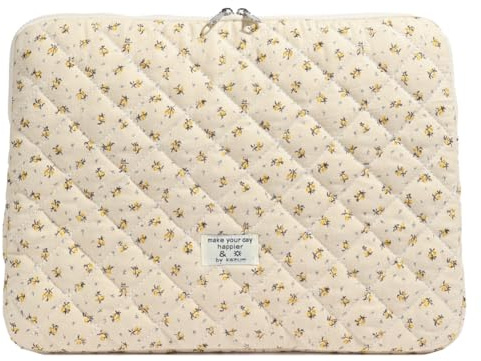 GSenhui Puffy Laptop Hülle Sleeve Case für 11-15 Zoll Laptoptasche Florale, Kompatibel mit 13.3-13.6 MacBook Air/Pro Case Notebook Hülle Aesthetic ipad Tasche für MacBook Pro