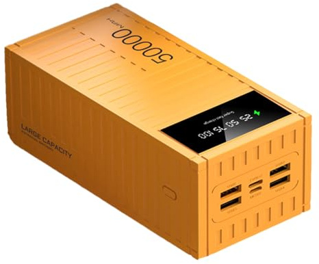 Banca di ricarica - Fast Power Bank, Caricatore del telefono portatile | 50000 mAh Energy Bank con display a LED, caricabatterie multifunzionale per avventure all'aperto, Power Bank per escursioni e u