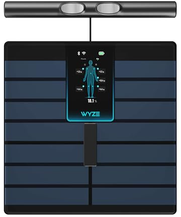 Wyze Smart Scale Ultra BodyScan with Handle – Wi-Fi & Bluetooth Body Composition Scale for Weight, BMI, Body Fat, Muscle Mass, and Segmental Measurement, 400 lbs, Black