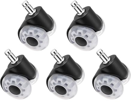 5 Stück 2-Zoll-11-mm-Doppelrollen Mit Sicherungsring Für Bürostühle, Geräuscharm, Aus Gummi