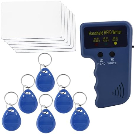 Lector - Copiadora Portátil | Duplicador De Tarjeta De Identidad, Escáner De Proximidad Portátil 125 KHz (6 Etiquetas Registrables), Clonador EM4100, Herramienta De Copia De Seguridad De Acceso Para