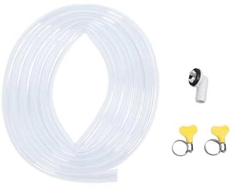 LKRPOUTYR 10FT Air Conditioner Drain Hose, AC Drain Hose Replacement Kit with Connector and Clamps, Leakproof Plastic Hose for Window and Mini Split AC Units