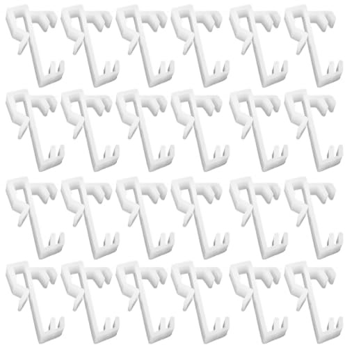 SHINYPASING 24 Clips de Cenefa para Persianas de 1 Pulgada, Fijadores de PP Resistentes para Reemplazo y Sujeción Firme en Estores y Contraventanas