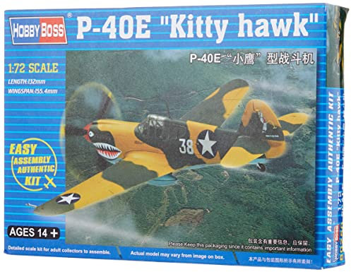 Hobby Boss 80250 Plastic Model Kit Scale 1:72 -Modellino Aereo P-40E Kittyhawk