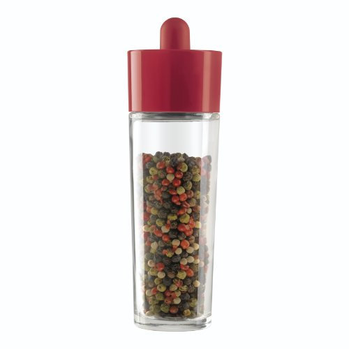 Kuhn Rikon Salt & Pepper Shaker Design Line in red, 5 x 5 x 17 cm
