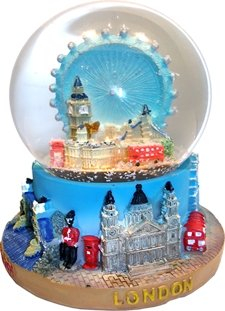 Snow Globes Medium, Composite- London Eye and Skyline, London Collectable Souvenir