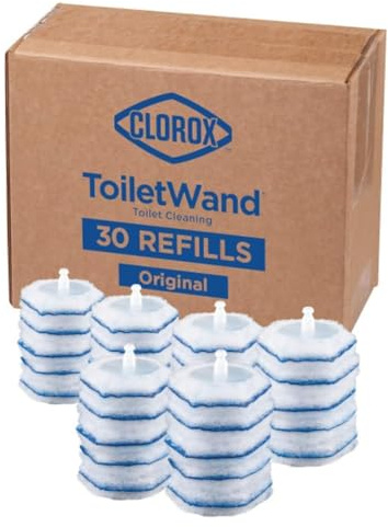 Clorox ToiletWand Disinfecting Refills, Disposable Wand Heads, 30 Count (Package May Vary)