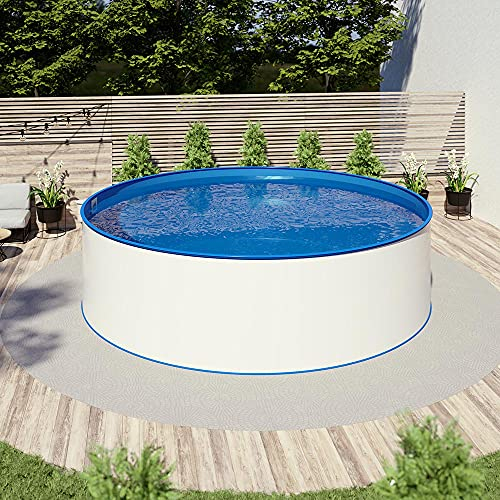 Ø 6,00 m Pool - Premium | Tiefe 1,20m | 0,6 mm Folie mit Keilbiese + 0,6mm Stahlmantel | - Schwimmbecken Swimmingpool Rundpool Stahlwandbecken