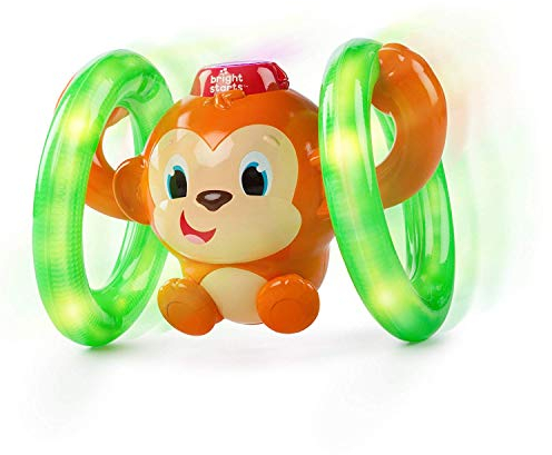 Bright Starts Roll & Glow Scimmia gattonante con luci e suoni per bambini dai 6 mesi in su