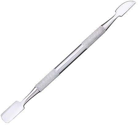 Cuchillo y empujador de cutículas de acero inoxidable para uñas de los dedos, unisex