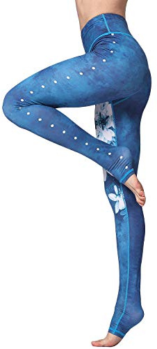 Flyily Snygga sportleggings med tryck för kvinnor, sportbyxor, träningsbyxor, yoga-leggings, träningsbyxor för kvinnor