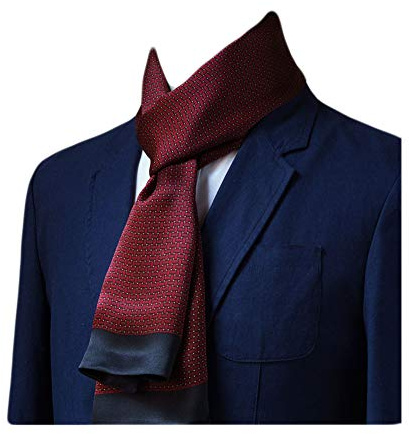 UK_Stone Halstuch Herren 100% Seide Schal Vintage Pattern Seidenschal Herrenschal,