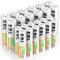 EBL 24PCS Kit AA et AAA Piles Rechargeables- avec 12x AA 2800mAh et 12x AAA 1100mAh Piles Rechargeables (avec Boîte de Stockage de Piles)