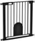 PawHut 75-82 cm Pet Safety Gate Pressure Fit Stair w/Small Door Double Locking