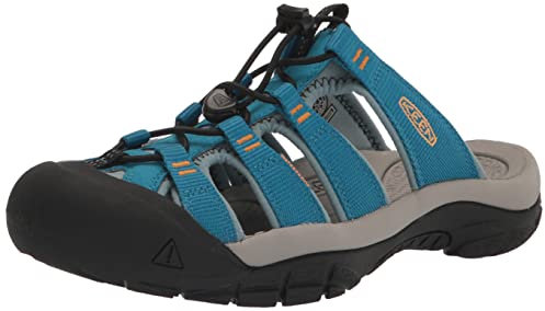 KEEN Damen Newport Closed Toe Slip on Sandalen, Fjord Blue/Iceland Poppy, 35.5 EU