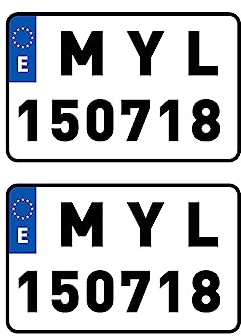 Oedim Pack de 2 Matriculas Coche Decorativas Personalizadas, 33,2x21,2cm, Divertida y Original, Fabricada en PVC