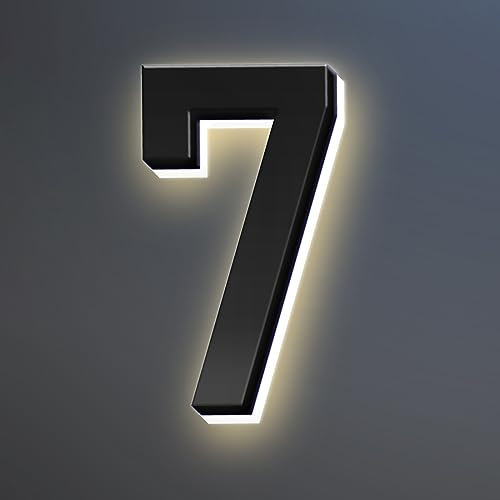Numeri Civici, Numeri Civici Retroilluminati A LED, Numeri Civici Moderni Illuminati, Numeri Civici Illuminati Per Esterno.,7