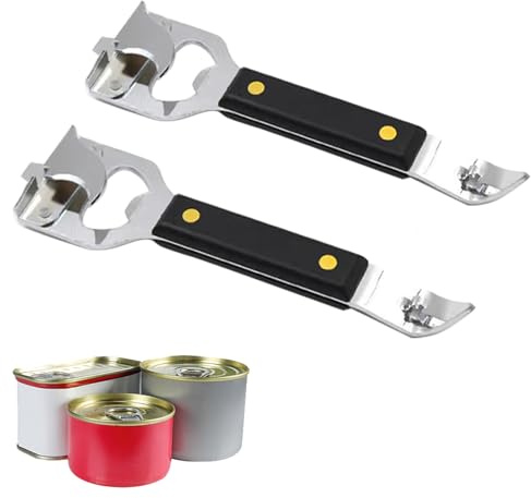 HLCM Bottle Opener - Manual Can Opener - Versatile 4-In-1 Can Opener for Kitchen Restaurants and Camping Trips (2)