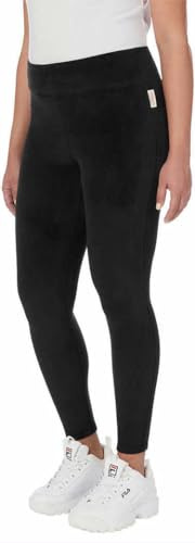 Fila Womens Velour Leggings (US, Alpha, Large, Regular, Regular, Black24)