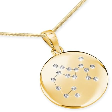 LillyMarie Collar De Plata De Ley Chapado Con Colgante Del Signo Zodiacal Sagitario