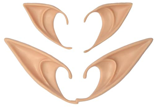 ZHSONH 2 Paar Latex Elfenohren Feenohren Thema Party Kopfbedeckung Live Streaming Requisiten Cosplay Langohren Elfen Festival Supplies