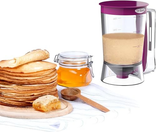 Stock Líder - Dough Dispenser, 900ML Dough Dispenser, Dough Dispenser Jar with Lid and Scale Pastry Dispenser Jar for Pancakesm, Tortillas, Cake Cutter
