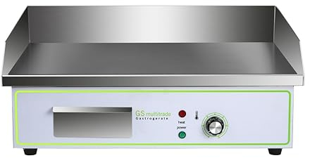Grillplatte Elektrogrill, GS Multitrade für gleichmäßig gegrilltes Fleisch. Aus Edelstahl mit glatter Platte in Gastroqualität Tischgrill