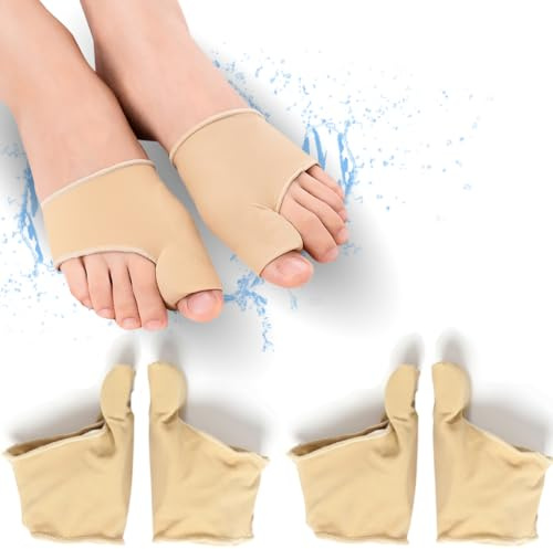 Genérico 2 Pares (4 Unidades) de Corrector de Juanetes Mujer y Hombre - Set de Separadores Dedos Gordo de los Pies - CorrectorDeJuanete para Dia y Noche - Talla universal