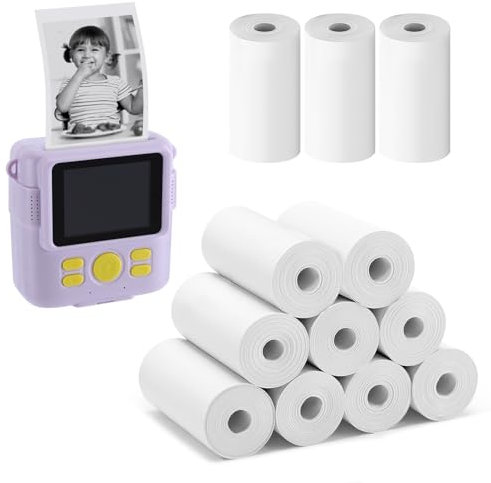 12 rollos de papel de repuesto para impresión instantánea de cámara fotográfica, rollos de papel térmico para impresora fotográfica, regalos de cumpleaños de Navidad, papel de repuesto para cámara de