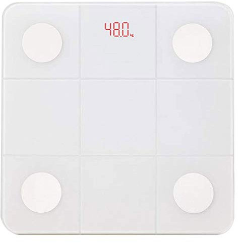 HOUDISAM Échelle de Salle de Bains numérique avec écran LCD rétro-éclairé Facile à Lire, Mesure de la Graisse Intelligente Échelle de Graisse corporelle