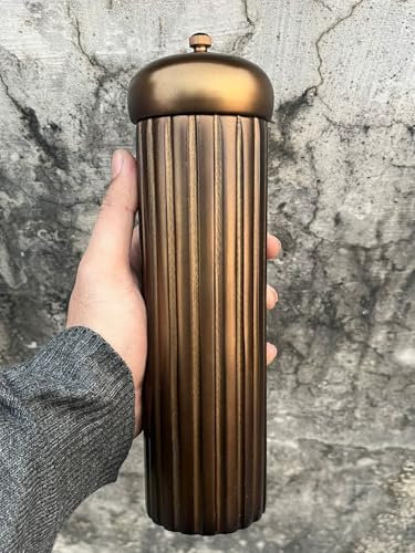 ORITZIO 10 Brass Pepper Grinder – Heavy 2lb Gold Pepper Mill, Brass Kitchen Tool & Gift for Kitchen, Teacher Gift, Real Estate Closing Gift, or Housewarming Gift