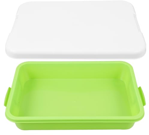 Vaguelly Sensory Bin Sand Tray with Lid Portable Sandbox Toy Large Plastic Empty Storage Bins, Stackable Play Tray for Toys Arts Crafts and Outdoor Sand