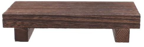 Abaodam Rustikales Holztablett Mit Füßen 7.48X3.54X1.57in Holzsockelständer Für Badezimmer Küchenthekendekor Seifenschalen Kleine Pflanzen Und Tischdisplay