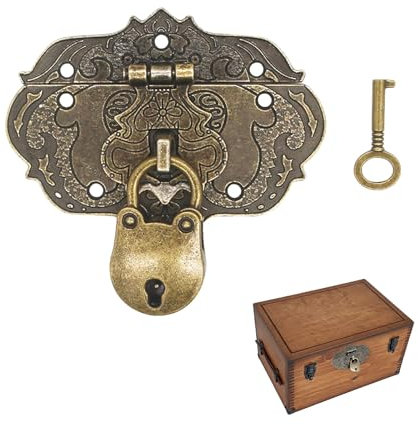 EUYKQNOI serratura cassetta postale serratura armadio serratura armadietto serrature antiche set, serrature retrò con chiavi, per portagioie, armadietti, cassetti