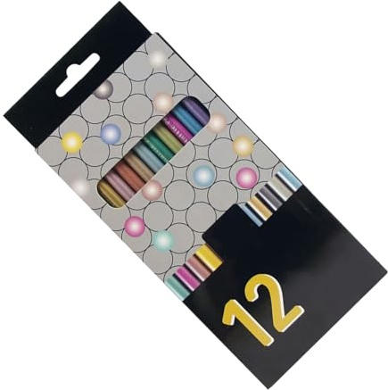 YARNOW Teiliges Metallic Buntstifte Mit Starker Spitze Langlebige Farbige Holzstifte Für Anfänger Junge Mädchen Künstler Zum Ausmalen Zeichnen Skizzieren Und Basteln Von Grußkarten