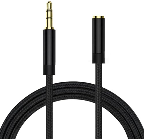 Shenlee 1 Pcs Audio Extension Cable, 3.5mm Auxiliary Jack Audio Extension Cable, Audio Auxiliary Stereo Extension Audio Cable 3.5mm Stereo Jack Male to Female for Headphones, PC, Smartphones, Tablets
