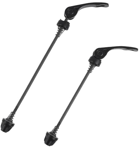 Vxiwscy Fahrrad Schnellspanner Ultraleicht, Schwarz, für Vorder- und Hinterrad, Kompatibel mit Mountainbike und Rennrad, Aus Robuster Aluminiumlegierung, Einfache Montage (4pcs)