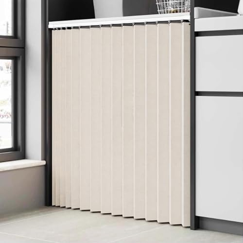 Cortinas Plegables Personalizables para armarios de Cocina, Ideales para armarios sin Puerta, Que proporcionan privacidad.-Beige- W80cmxH240cm